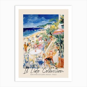 San Vito Lo Capo, Sicily   Italy Il Lido Collection Beach Club Poster 1 Art Print