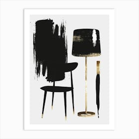 Black And Gold 25 Art Print