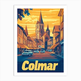 Aihrgdesign A Retro Travel Poster For Colmar Featuring The Go 9934c12a 5d31 4511 B2d6 2ba2bb76c3db 2 Art Print