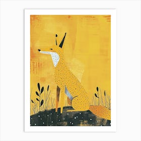 Yellow Coyote 3 Art Print