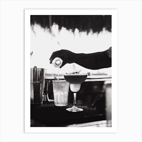 Cocktails In Black And White Art Print