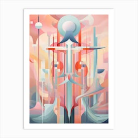 Energy And Vibrations Abstract Geometric 7 Art Print