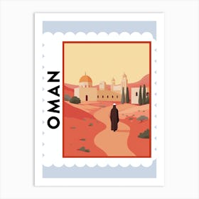 Oman 1 Travel Stamp Poster Art Print