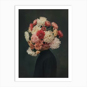 Flowers On The Head 3 Art Print