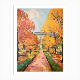 Autumn Gardens Painting Gardens Of The Royal Palace Of Caserta 2 Art Print