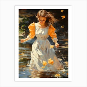 Girl In A Dress Art Print