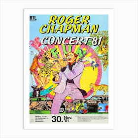 Roger Chapman & The Shortlist Concert 81 Poster Art Print