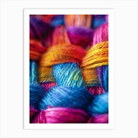 Colorful Threads Art Print