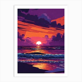 Sunset Painting Art Print