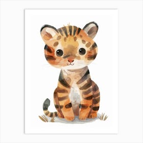 Charming Nursery Kids Animals Tiger 1 Art Print