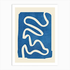 Abstract Minimal Blue Art Print