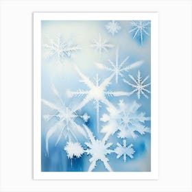 Ice, Snowflakes, Rothko Neutral 1 Art Print