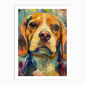 Beagle Acrylic Painting 21 Art Print