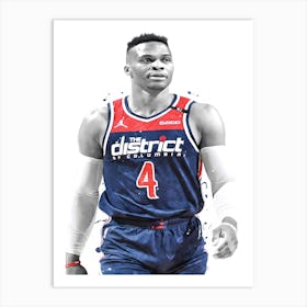 Russell Westbrook Washington Art Print