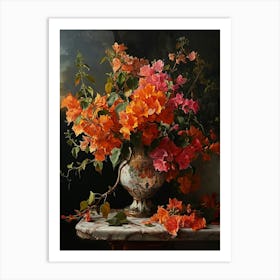 Baroque Floral Still Life Bougainvillea 2 Art Print