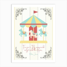 Nursery Carousel Poster Art Print