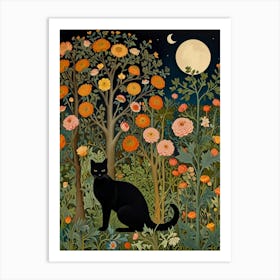 William Morris Cat In The Garden 1 Art Print