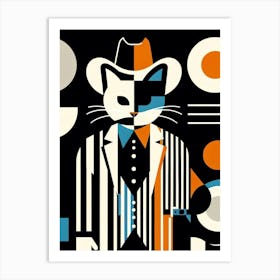 Cat In Hat Art Print