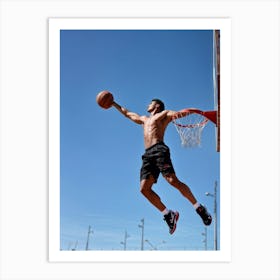 Young Shot Competition Play Board Urban Action Man Court Training Fitness Basket Abdomin (9) Art Print