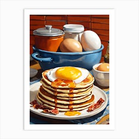 Pancakes And Eggs Art Print