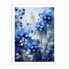 Blue Flowers 10 Art Print