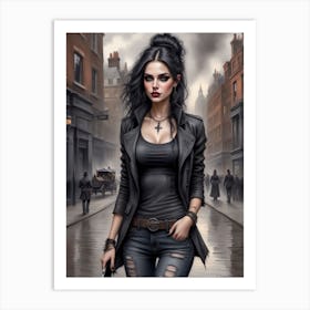 Gothic Girl 1 Art Print