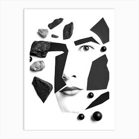 Black And White Portrait Of A Woman 5 Art Print