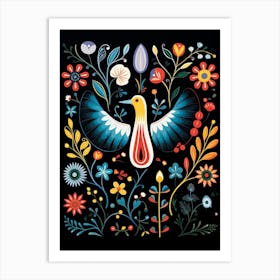 Folk Bird Illustration Albatross 2 Art Print
