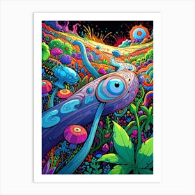 Psychedelic Landscape 1 Art Print