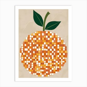 Mosaic Orange 14 Art Print