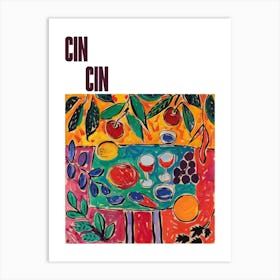 Cin Cin Poster Summer Wine Matisse Style 11 Art Print