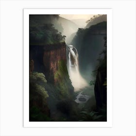 Bhagsunag Falls, India Realistic Photograph Art Print