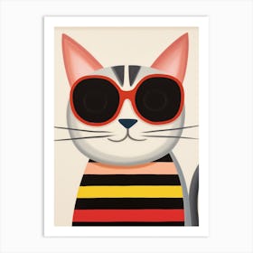 Little Cat 1 Wearing Sunglasses Art Print