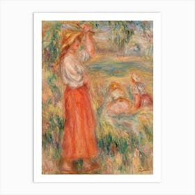 Women In The Fields , Pierre Auguste Renoir Art Print
