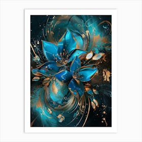 Blue Flowers 83 Art Print