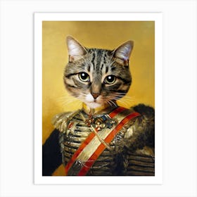 Ivan The Cat With No Fear Pet Portraits Art Print