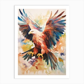 Bird Painting Collage Golden Eagle 1 Art Print
