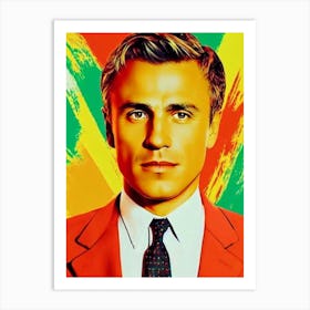 Christoph Waltz Colourful Pop Movies Art Movies Art Print