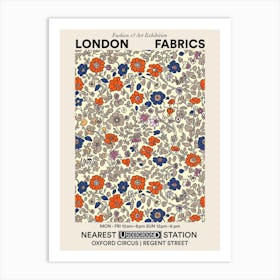Poster Flower Jubilee London Fabrics Floral Pattern 1 Art Print