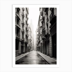 Bilbao, Spain, Black And White Old Photo 4 Art Print