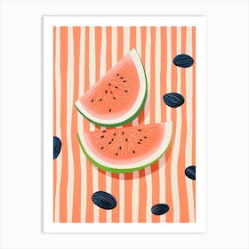 Cantaloupe Fruit Summer Illustration 4 Art Print