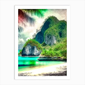 Palawan Philippines Soft Colours Tropical Destination Art Print
