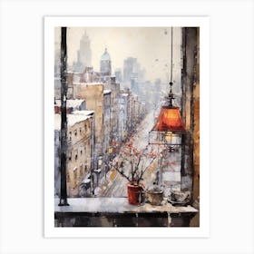 Winter Cityscape New York City Usa 2 Art Print