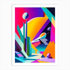 Space Exploration Abstract Modern Pop Space Art Print