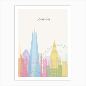Rainbow London Skyline Art Print