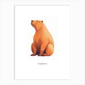 Capybara Kids Animal Poster Art Print