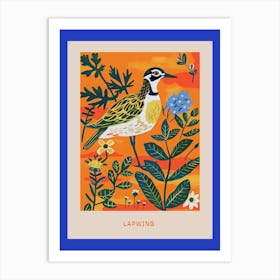 Spring Birds Poster Lapwing 1 Art Print