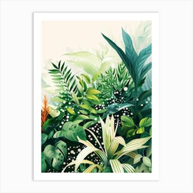 Tropical Jungle Background Art Print