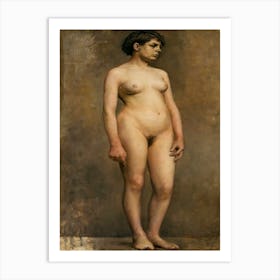 Nude Female Model (1891), Pekka Halonen Art Print
