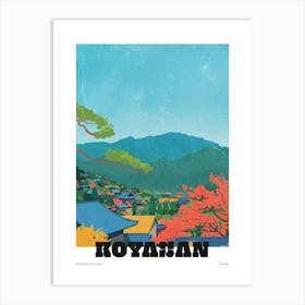 Koyasan Japan 3 Colourful Travel Poster Art Print